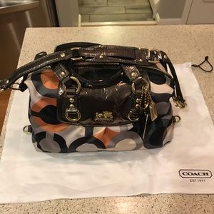 Coach Madison Sabrina Op Art Satchel F12932